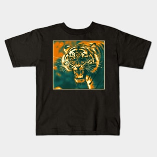 Tiger Pop art 2 Kids T-Shirt